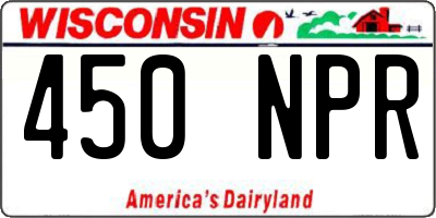 WI license plate 450NPR