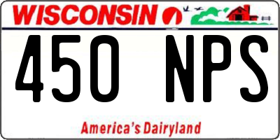 WI license plate 450NPS
