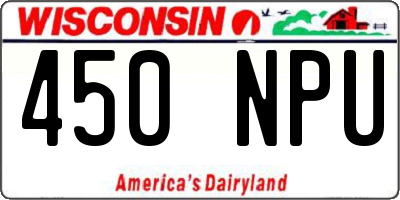 WI license plate 450NPU