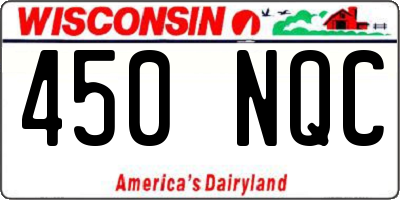 WI license plate 450NQC