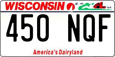 WI license plate 450NQF