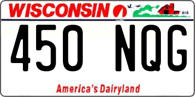 WI license plate 450NQG