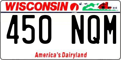 WI license plate 450NQM