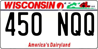 WI license plate 450NQQ