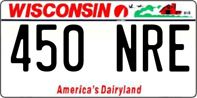 WI license plate 450NRE