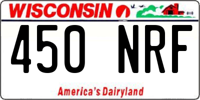 WI license plate 450NRF