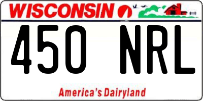 WI license plate 450NRL