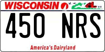 WI license plate 450NRS