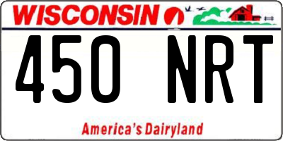 WI license plate 450NRT