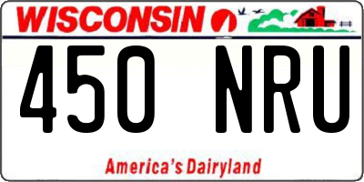 WI license plate 450NRU