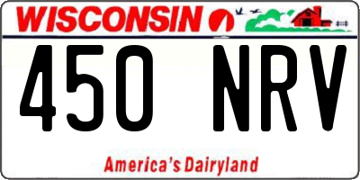 WI license plate 450NRV