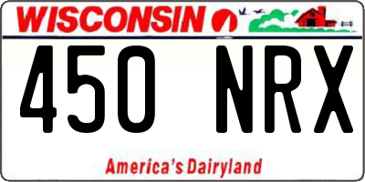 WI license plate 450NRX