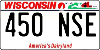 WI license plate 450NSE