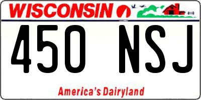 WI license plate 450NSJ