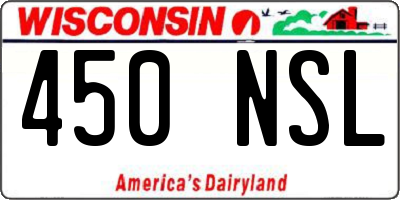 WI license plate 450NSL