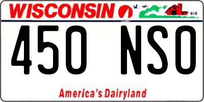 WI license plate 450NSO