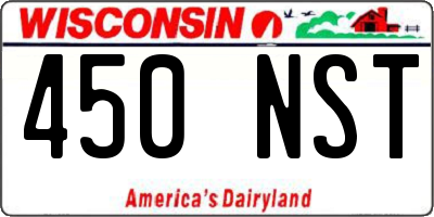 WI license plate 450NST