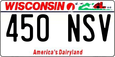 WI license plate 450NSV