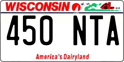 WI license plate 450NTA