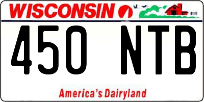 WI license plate 450NTB