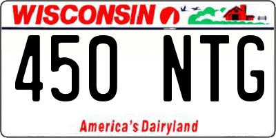 WI license plate 450NTG