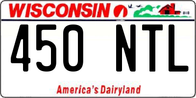 WI license plate 450NTL