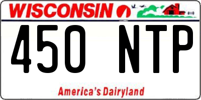WI license plate 450NTP