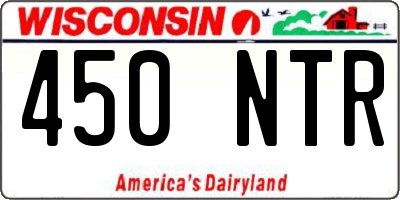 WI license plate 450NTR