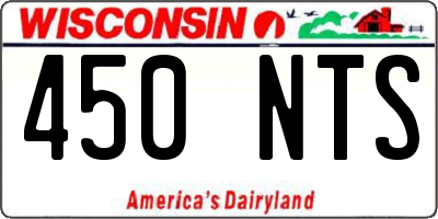 WI license plate 450NTS