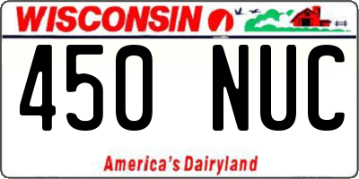 WI license plate 450NUC