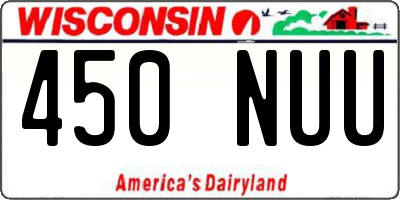 WI license plate 450NUU