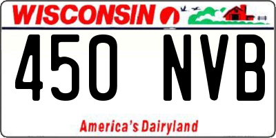 WI license plate 450NVB
