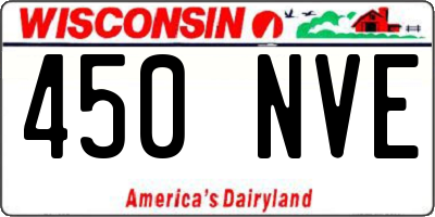 WI license plate 450NVE