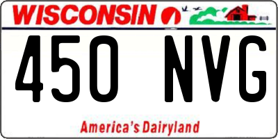 WI license plate 450NVG