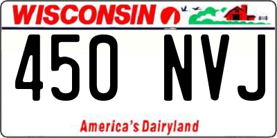 WI license plate 450NVJ