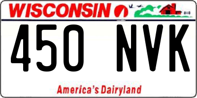 WI license plate 450NVK