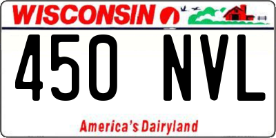 WI license plate 450NVL