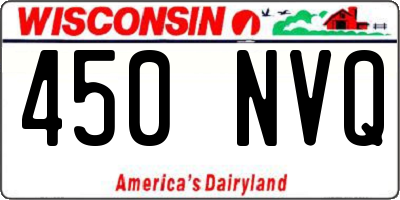 WI license plate 450NVQ