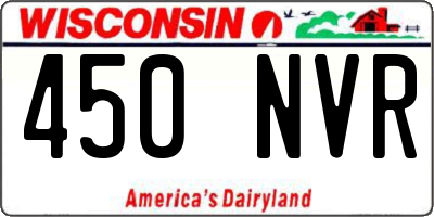 WI license plate 450NVR