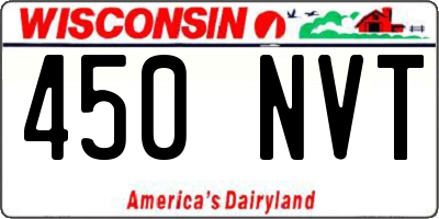 WI license plate 450NVT