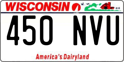 WI license plate 450NVU