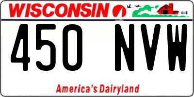 WI license plate 450NVW