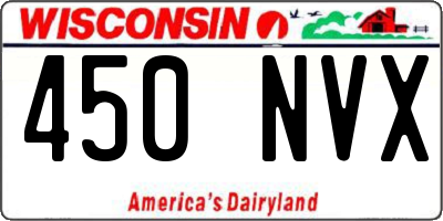 WI license plate 450NVX