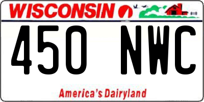 WI license plate 450NWC