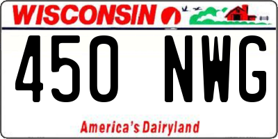 WI license plate 450NWG