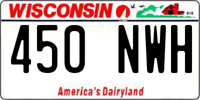 WI license plate 450NWH
