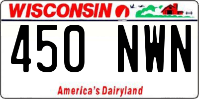 WI license plate 450NWN
