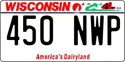 WI license plate 450NWP