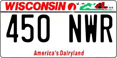 WI license plate 450NWR