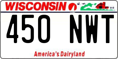 WI license plate 450NWT